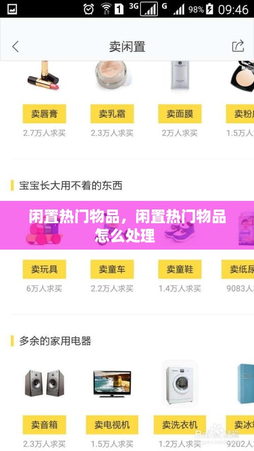 闲置热门物品,闲置热门物品怎么处理