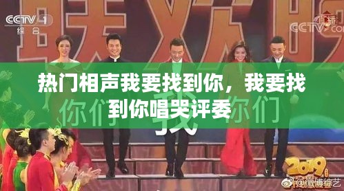 热门相声我要找到你,我要找到你唱哭评委