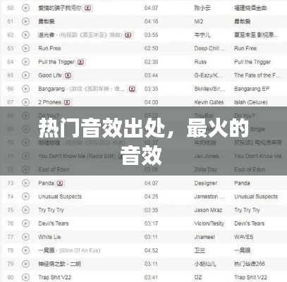 热门音效出处,最火的音效