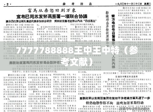 7777788888王中王中特(参考文献)