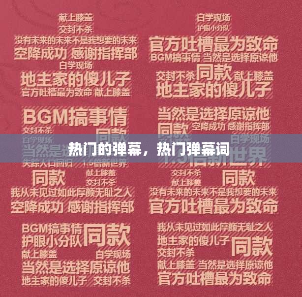 热门的弹幕,热门弹幕词