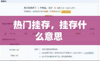 热门挂存,挂存什么意思