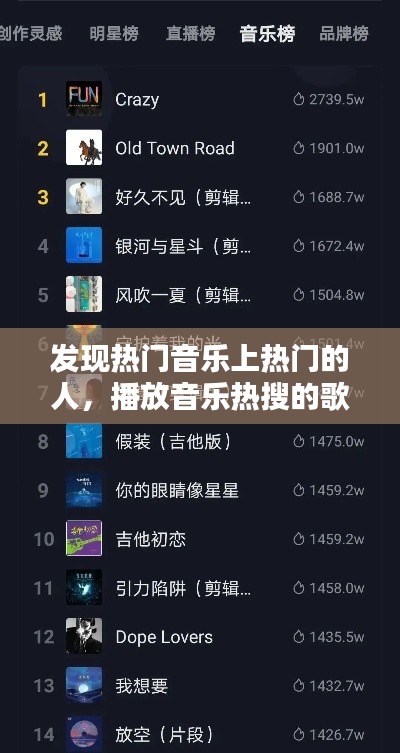 发现热门音乐上热门的人,播放音乐热搜的歌