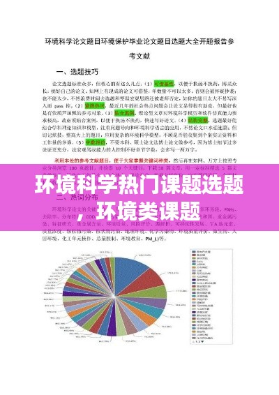 环境科学热门课题选题,环境类课题
