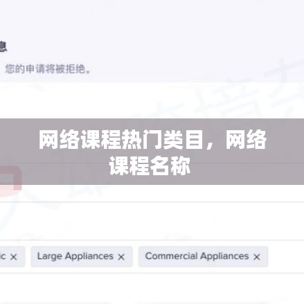 网络课程热门类目,网络课程名称