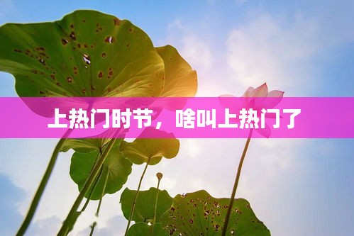 上热门时节,啥叫上热门了