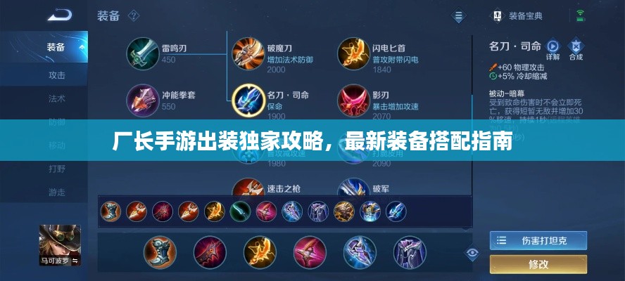 厂长手游出装独家攻略,最新装备搭配指南