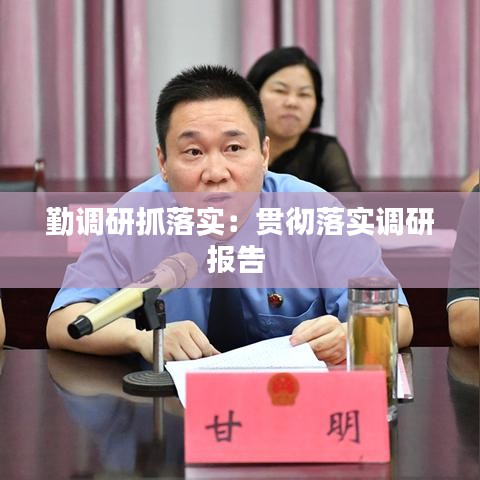 勤调研抓落实:贯彻落实调研报告