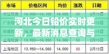 河北今日铅价实时更新,最新消息查询与走势分析