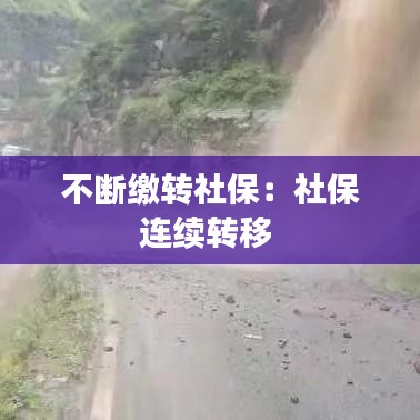 不断缴转社保:社保连续转移