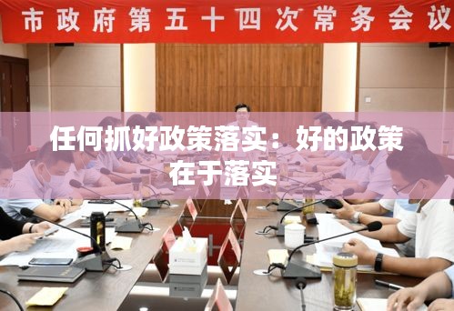 任何抓好政策落实:好的政策在于落实
