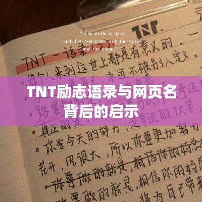 TNT励志语录与网页名背后的启示