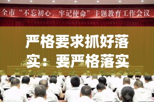 严格要求抓好落实:要严格落实部署要求,高质量完成()等规定动作