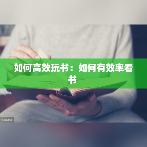 如何高效玩书:如何有效率看书