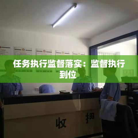 任务执行监督落实:监督执行到位