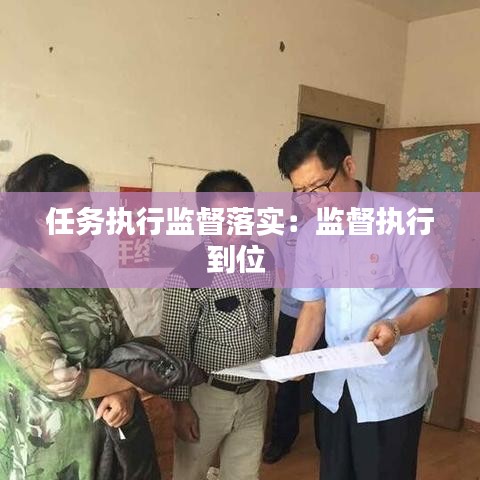 任务执行监督落实:监督执行到位