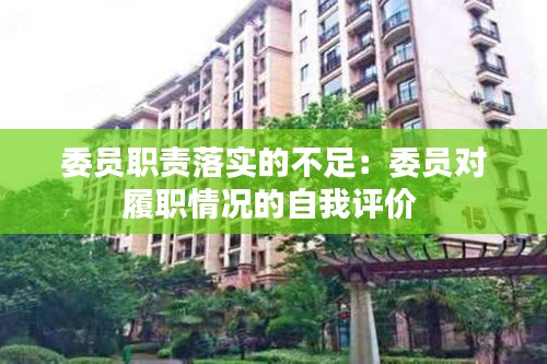 委员职责落实的不足:委员对履职情况的自我评价