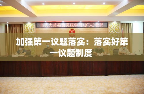 加强第一议题落实:落实好第一议题制度