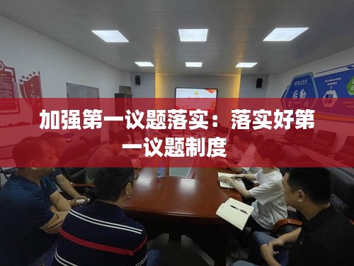 加强第一议题落实:落实好第一议题制度