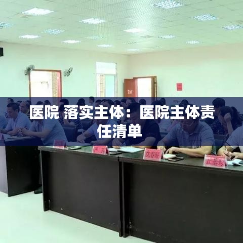 医院 落实主体:医院主体责任清单
