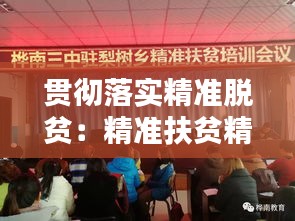 贯彻落实精准脱贫:精准扶贫精准脱贫战略注重抓好