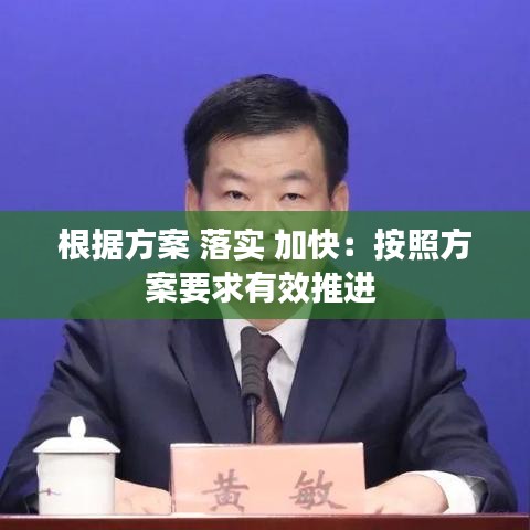 根据方案 落实 加快:按照方案要求有效推进