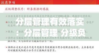 分层管理有效落实:分层管理 分级负责