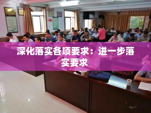 深化落实各项要求:进一步落实要求