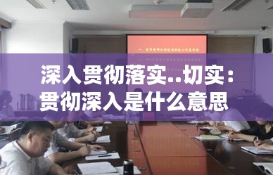 深入贯彻落实..切实:贯彻深入是什么意思