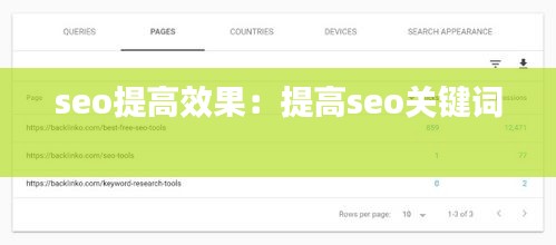 seo提高效果:提高seo关键词