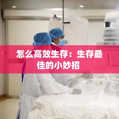 怎么高效生存:生存最佳的小妙招
