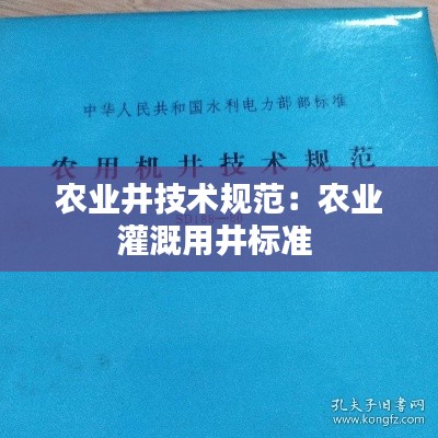 农业井技术规范:农业灌溉用井标准
