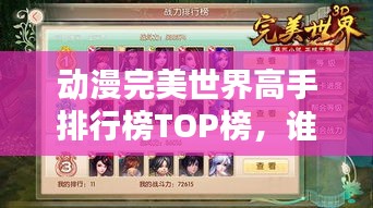动漫完美世界高手排行榜TOP榜,谁居榜首?