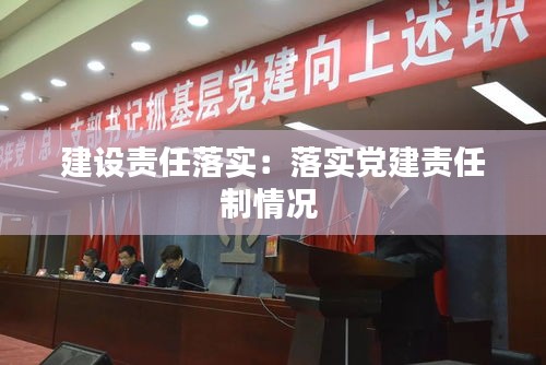 建设责任落实:落实党建责任制情况