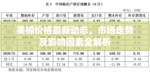 美棉价格最新动态,市场走势及影响因素全解析