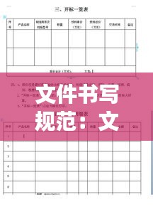 文件书写规范:文件的书写要求