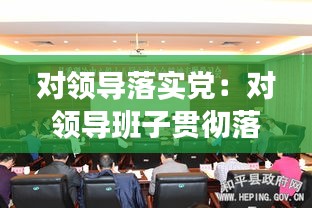 对领导落实党:对领导班子贯彻落实方面的建议