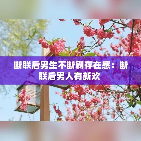 断联后男生不断刷存在感:断联后男人有新欢