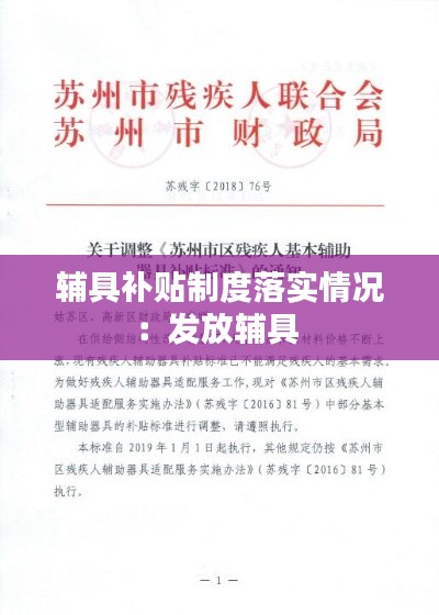 辅具补贴制度落实情况:发放辅具