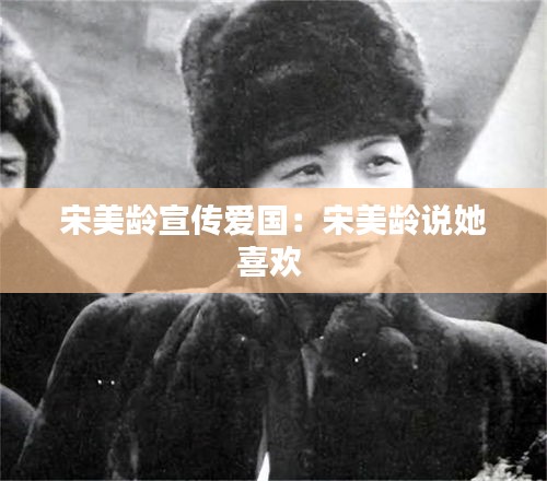 宋美龄宣传爱国:宋美龄说她喜欢
