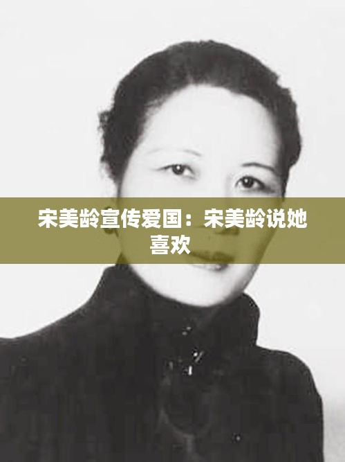 宋美龄宣传爱国:宋美龄说她喜欢