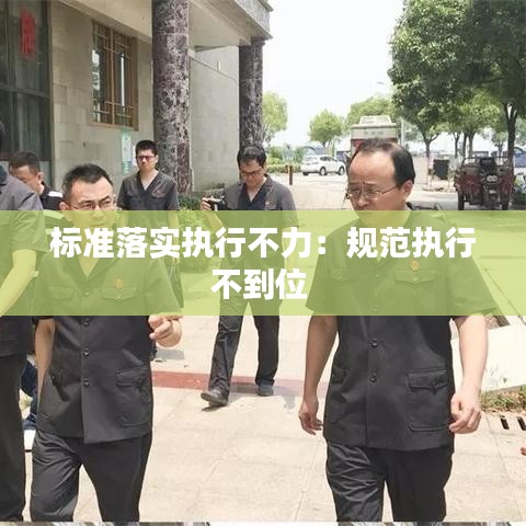 标准落实执行不力:规范执行不到位