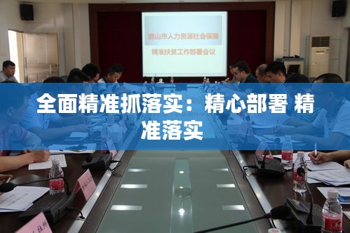 全面精准抓落实:精心部署 精准落实