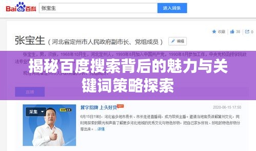 揭秘百度搜索背后的魅力与关键词策略探索