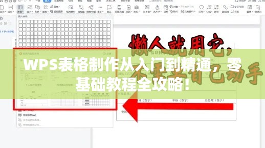 WPS表格制作从入门到精通,零基础教程全攻略!