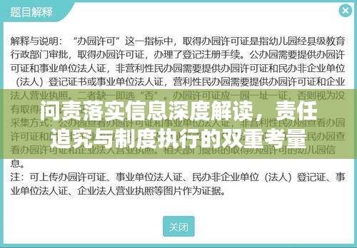 问责落实信息深度解读,责任追究与制度执行的双重考量