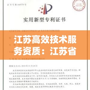 江苏高效技术服务资质:江苏省高新技术产品