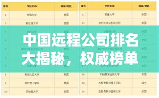中国远程公司排名大揭秘,权威榜单,不容错过!