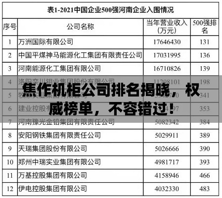 焦作机柜公司排名揭晓,权威榜单,不容错过!