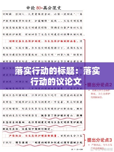 落实行动的标题:落实行动的议论文